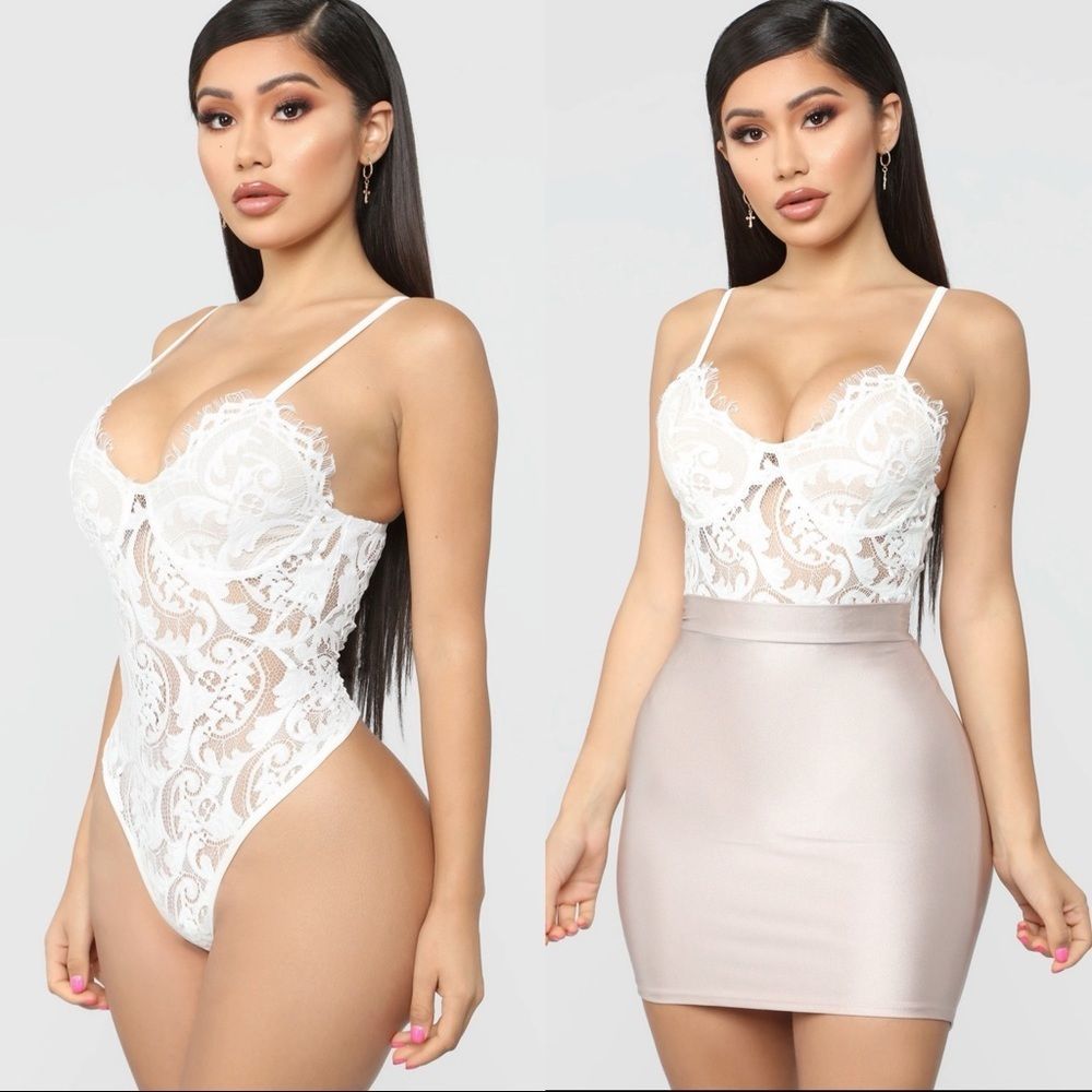 🤍 FASHION NOVA | Sexy White Bodysuit